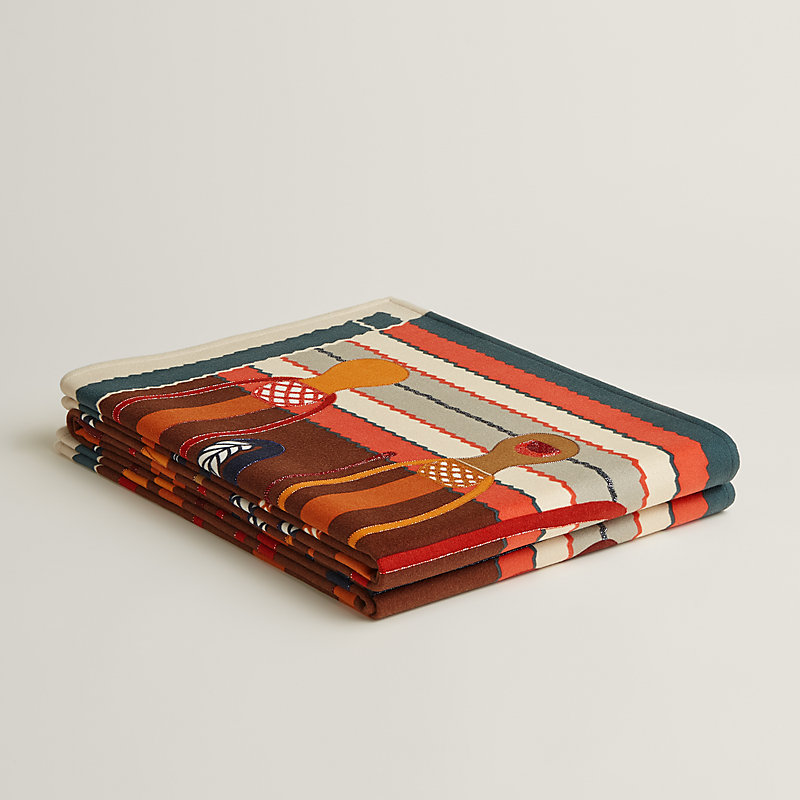 Fouets et Tartan blanket - Green | Hermès USA